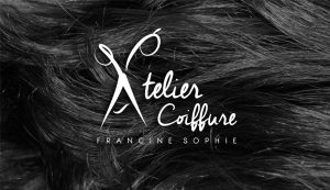 Conception graphique design identité visuelle pour Atelier Coiffure Francine Sophie